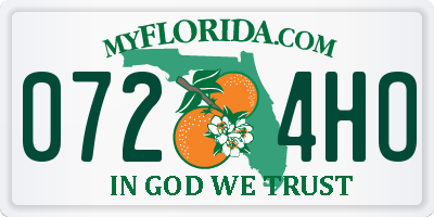 FL license plate 0724HO