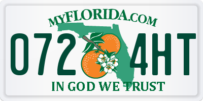 FL license plate 0724HT