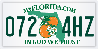 FL license plate 0724HZ