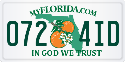 FL license plate 0724ID