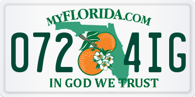 FL license plate 0724IG