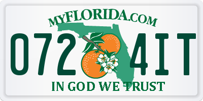 FL license plate 0724IT