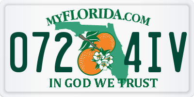 FL license plate 0724IV