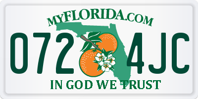 FL license plate 0724JC