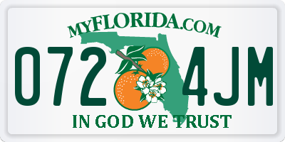 FL license plate 0724JM
