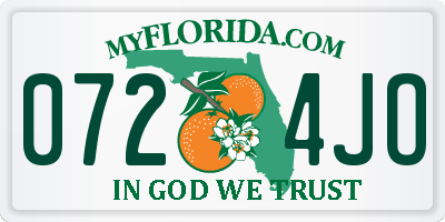 FL license plate 0724JO