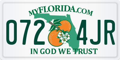 FL license plate 0724JR