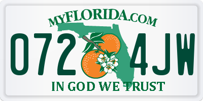 FL license plate 0724JW