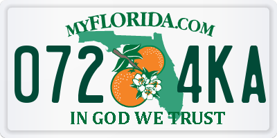FL license plate 0724KA