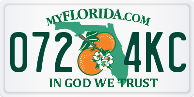 FL license plate 0724KC