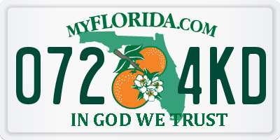 FL license plate 0724KD