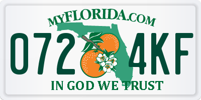 FL license plate 0724KF