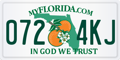FL license plate 0724KJ