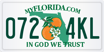 FL license plate 0724KL