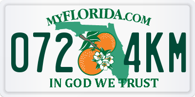 FL license plate 0724KM
