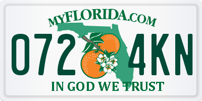 FL license plate 0724KN