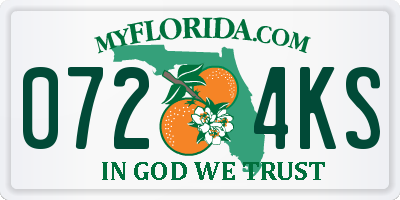 FL license plate 0724KS