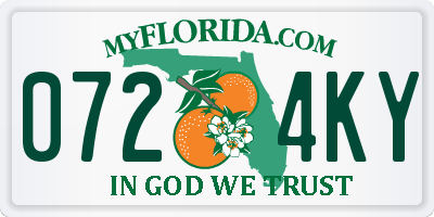 FL license plate 0724KY