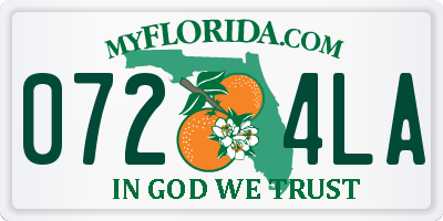 FL license plate 0724LA