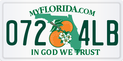 FL license plate 0724LB
