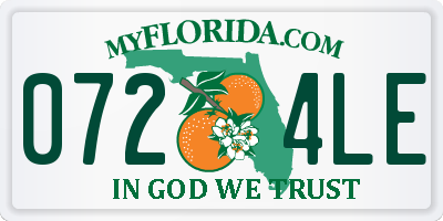 FL license plate 0724LE