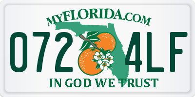 FL license plate 0724LF