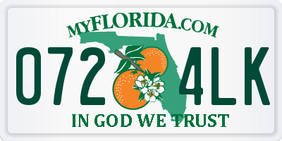 FL license plate 0724LK