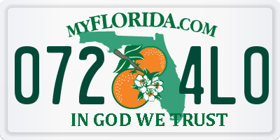FL license plate 0724LO