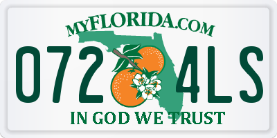 FL license plate 0724LS