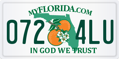 FL license plate 0724LU