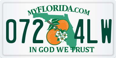 FL license plate 0724LW