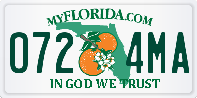 FL license plate 0724MA