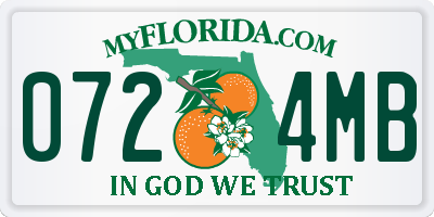 FL license plate 0724MB