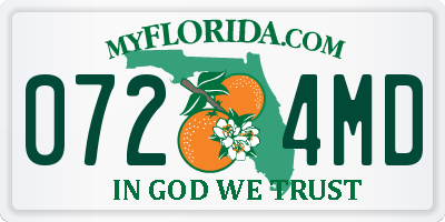 FL license plate 0724MD