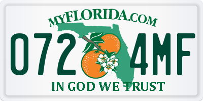 FL license plate 0724MF