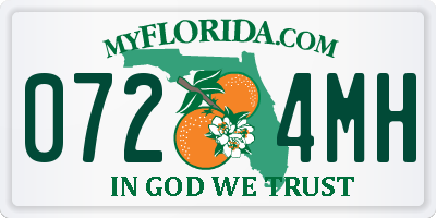 FL license plate 0724MH