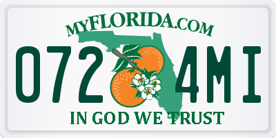 FL license plate 0724MI