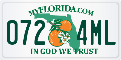 FL license plate 0724ML