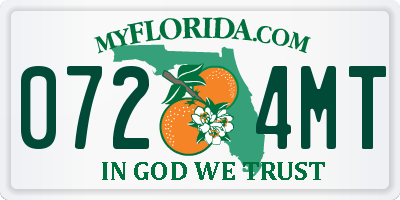 FL license plate 0724MT
