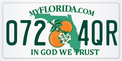 FL license plate 0724QR