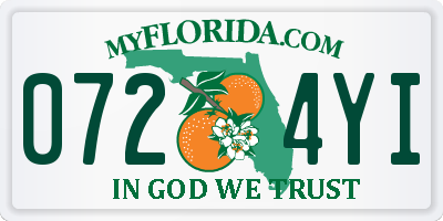 FL license plate 0724YI
