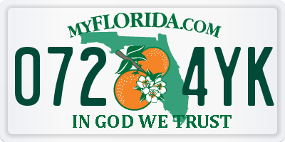 FL license plate 0724YK