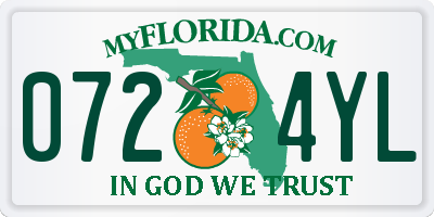 FL license plate 0724YL