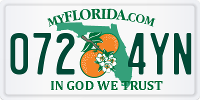 FL license plate 0724YN