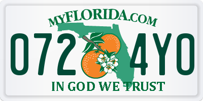 FL license plate 0724YO