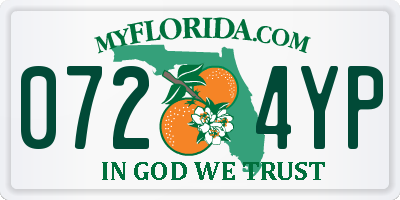 FL license plate 0724YP