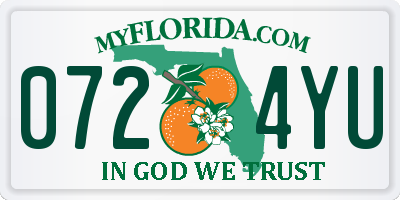 FL license plate 0724YU