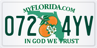 FL license plate 0724YV