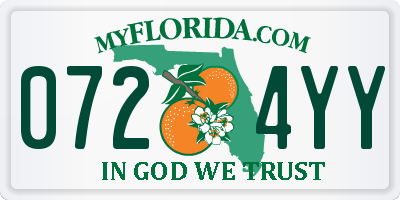 FL license plate 0724YY