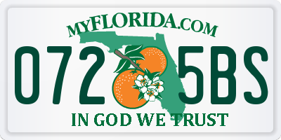 FL license plate 0725BS
